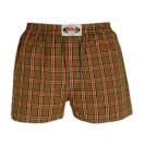 Pánske trenky Styx Oranžovo-zelená kocka