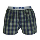 Pánske trenky Styx Šport Modro-sivá kocka